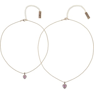 Hallmark Mother’s Day Tear and Share Gold Tone Pink Heart Pendant Necklaces