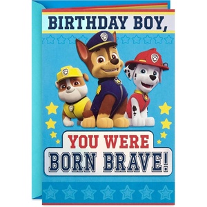 Hallmark Paw Patrol Birthday Card for Boys (Born Brave)(Pack of 1)