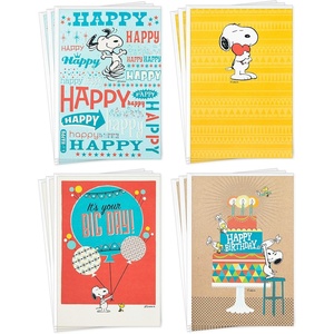 Hallmark Peanuts Birthday Card (Snoopy Hugs) for Kids, Grandchildren, Friends, Fans(It’s Your Big Day)