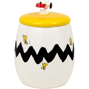 Hallmark Peanuts Cookie Jar With Sound, 10″ (Snoopy and Woodstock) Gift for Fans and Collectors(Snoopy and Woodstock)