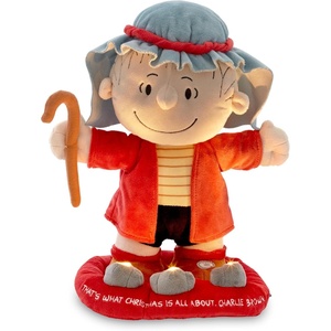 Hallmark Peanuts Plush with Sound, Motion and Light, 12″ (Linus in Shepherd Costume) Gift for Kids, Fans, Collectors(Linus in Shepherd Costume)