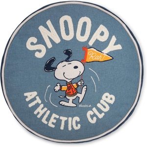 Hallmark Peanuts Round Pillow, 15.5″ (Snoopy Athletic Club) Gift for Graduations, Coaches, Teammates, Friends, Fans, Collectors