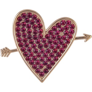 Hallmark Pink Stone Heart and Arrow Pin