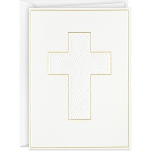 Hallmark Religious Easter Cards, Gold Cross (20 Blank Cards with Envelopes) for Confirmations, Baptisms, Weddings, Clergy Appreciation