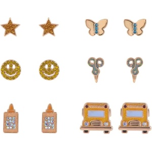 Hallmark School Theme 6pk Stud Earring Set