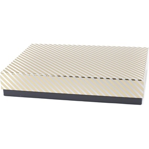 Hallmark Signature Large Gift Box (Gold Stripe) for Valentines Day, Weddings, Anniversaries, Birthdays, Bridesmaids Gifts and More(1 Count (Pack of 1))