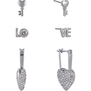 Hallmark Silver Tone Valentine’s Day Trio Earring Set