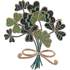 Hallmark St. Patrick’s Day Four Leaf Clover Bouquet Pin