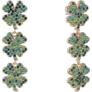 Hallmark St. Patrick’s Day Four Leaf Clover Linear Earrings