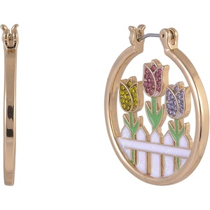 Hallmark Tulip Theme Hoop Earrings
