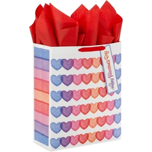 Hallmark Valentine’s Day 15″ Extra Large Gift Bag with Tissue Paper (Hearts, Blue, Purple, Pink, Red, Orange) for Kids, Teachers, Husband, Wife, Grandchildren(1 count (Pack of 1))