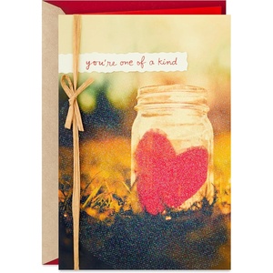 Hallmark Valentine’s Day Card (One of a Kind),Mason Jar Paper Heart,0559VFE7582
