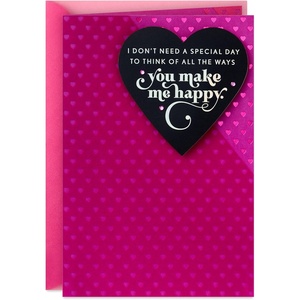 Hallmark Valentine’s Day Card for Wife or Girlfriend (All the Ways You Make Me Happy)(Every Minute  Every Moment)
