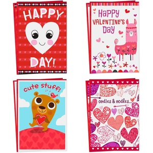 Hallmark Valentine’s Day Cards for Kids School, Llama, Bear, Hearts (8 Classroom Valentines with Envelopes)(Multicolor)