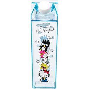 Silver Buffalo Rainbow Brite Featuring Twink, Puppy Brite, and Starlite Plastic Milk Carton Pitcher Bottle, 16.2 Ounces(Hello Kitty and Friends Clouds)