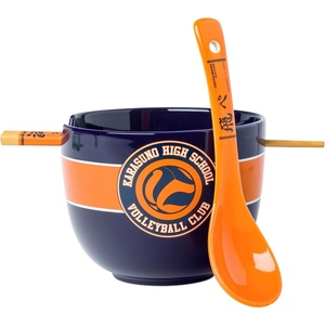 Silver Buffalo Rainbow Brite and Twink Ceramic Ramen Bowl with Chopsticks and Spoon, 20 Ounces(Haikyu!!)