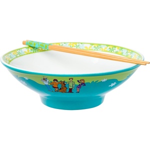 Silver Buffalo Rainbow Brite and Twink Ceramic Ramen Bowl with Chopsticks and Spoon, 20 Ounces(Scooby Doo Group Groovy (Big))