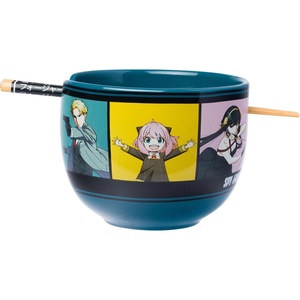 Silver Buffalo Rainbow Brite and Twink Ceramic Ramen Bowl with Chopsticks and Spoon, 20 Ounces(Spy X Family Anime)
