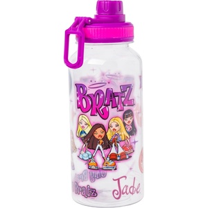 Silver Buffalo Rainbow Brite and Twink Twist Spout Plastic Water Bottle with Stickers You Stick Yourself, 32 Ounces(Bratz)