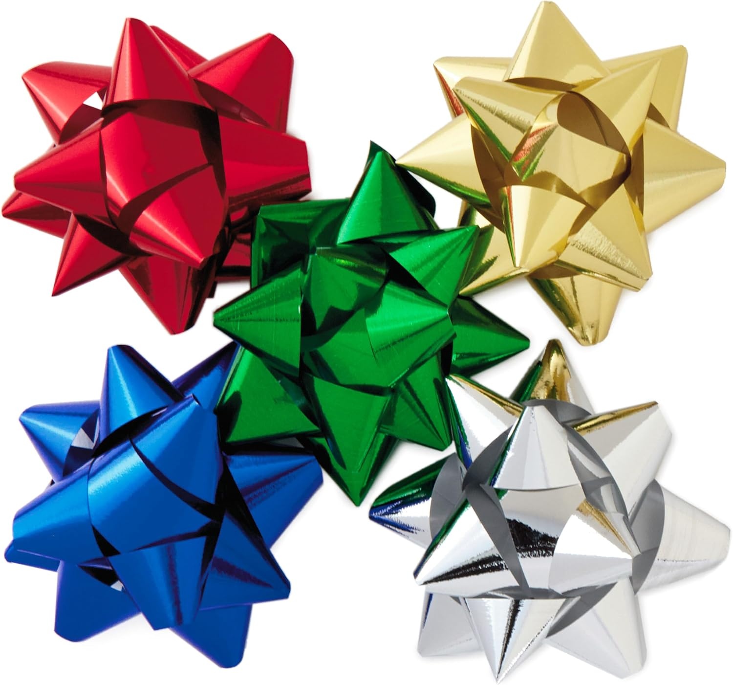 image:imageHallmark 3 Gift Bow Holiday Assortment 75 Bows Red Gold Green Silver Blue for Christmas Hanukkah Birthdays Presents75 Count Holiday Bows