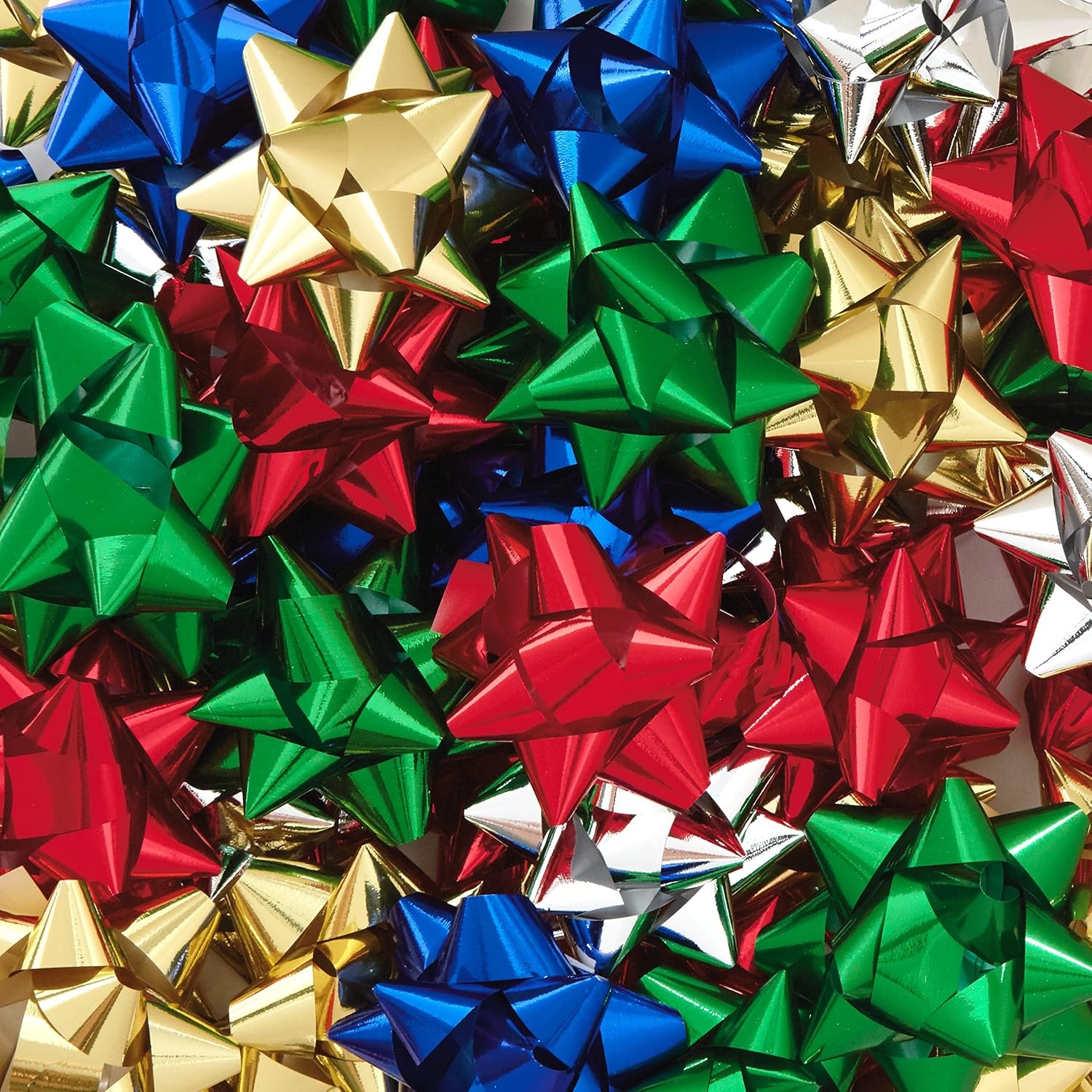 image:imageHallmark 3 Gift Bow Holiday Assortment 75 Bows Red Gold Green Silver Blue for Christmas Hanukkah Birthdays Presents75 Count Holiday Bows