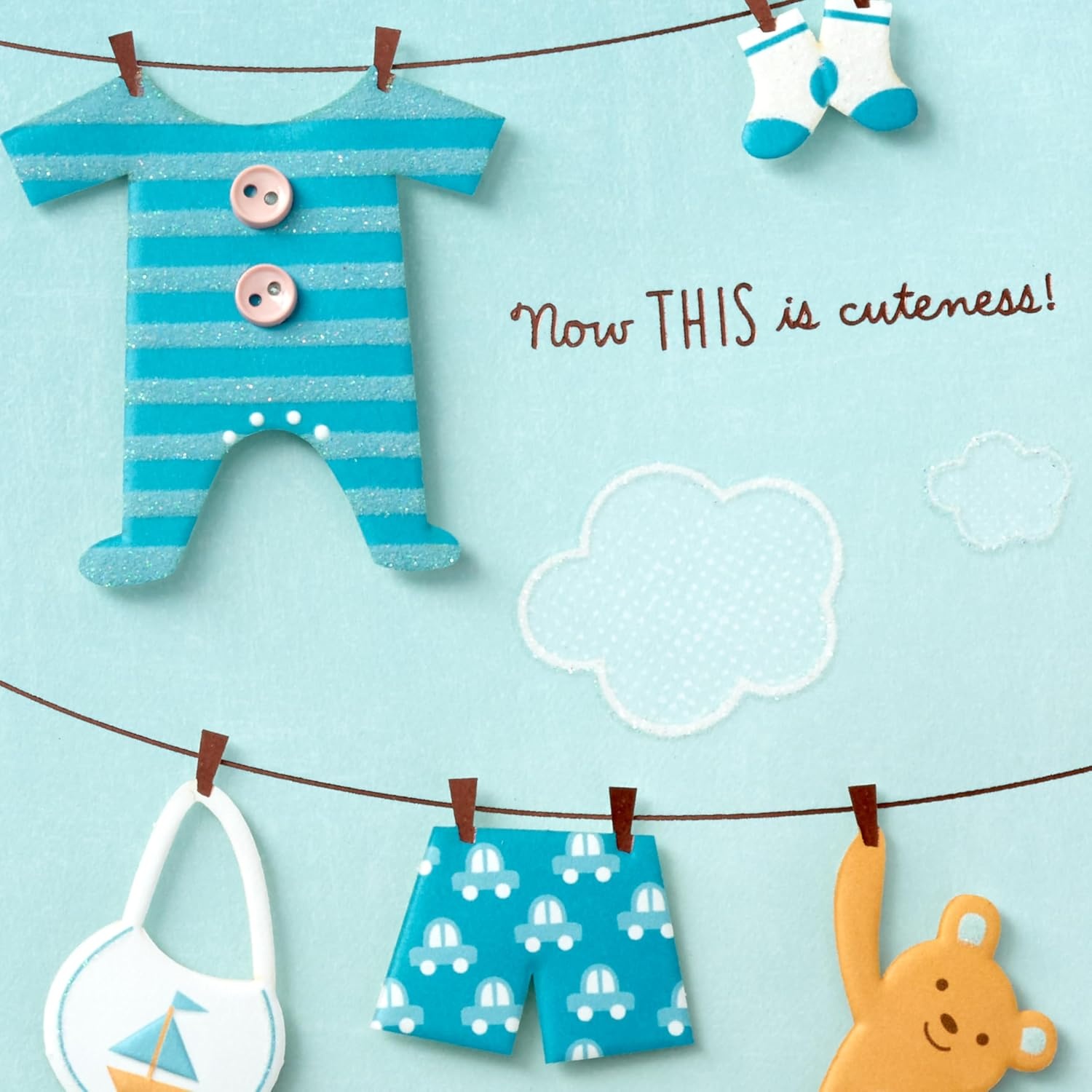 image:imageHallmark Baby Shower Card for Boy Blue Now This is Cuteness Welcome New Baby Boy Congratulations