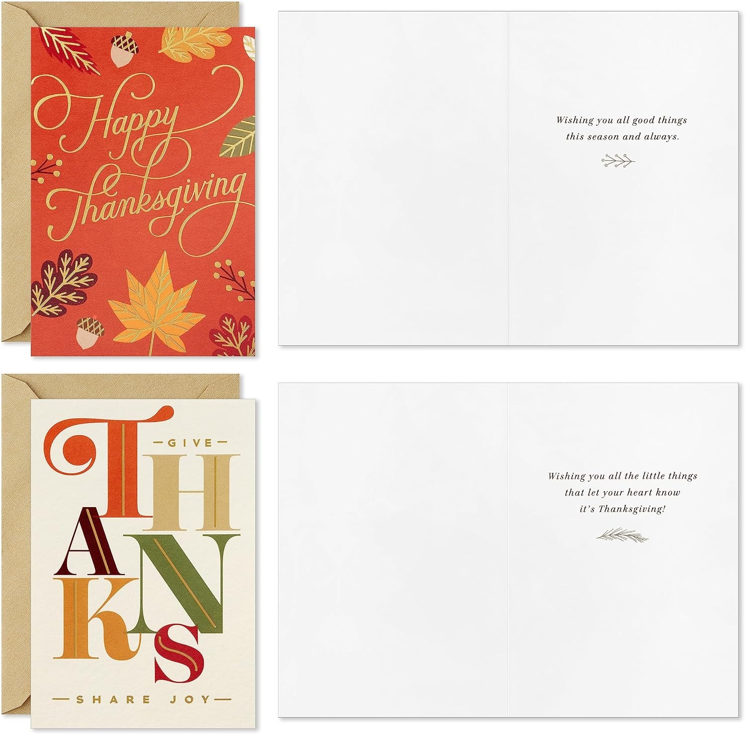 image:imageHallmark Bulk Thanksgiving Cards Assortment 72 Cards with Envelopes Stripes Leaves PlaidClassic Thanksgiving Stripes Leaves and Plaid