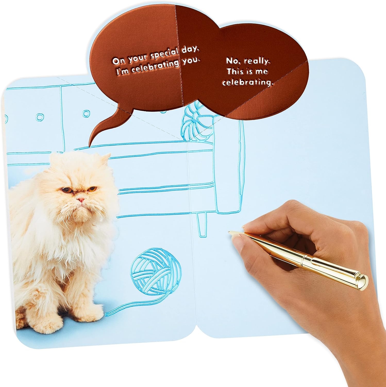 image:imageHallmark Cat Mom Card from Cat Glad I Adopted You for Mothers Day Birthday Kitten Adoption DayBrown
