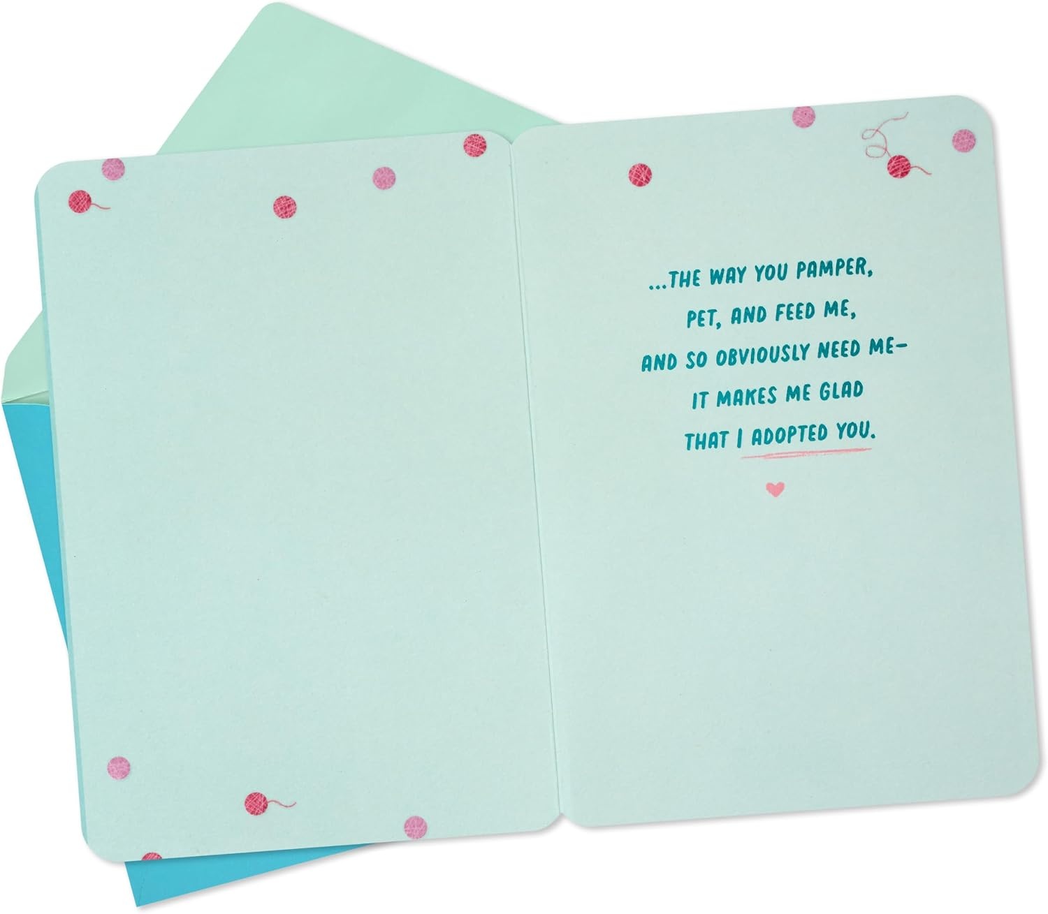 image:imageHallmark Cat Mom Card from Cat Glad I Adopted You for Mothers Day Birthday Kitten Adoption DayTeal