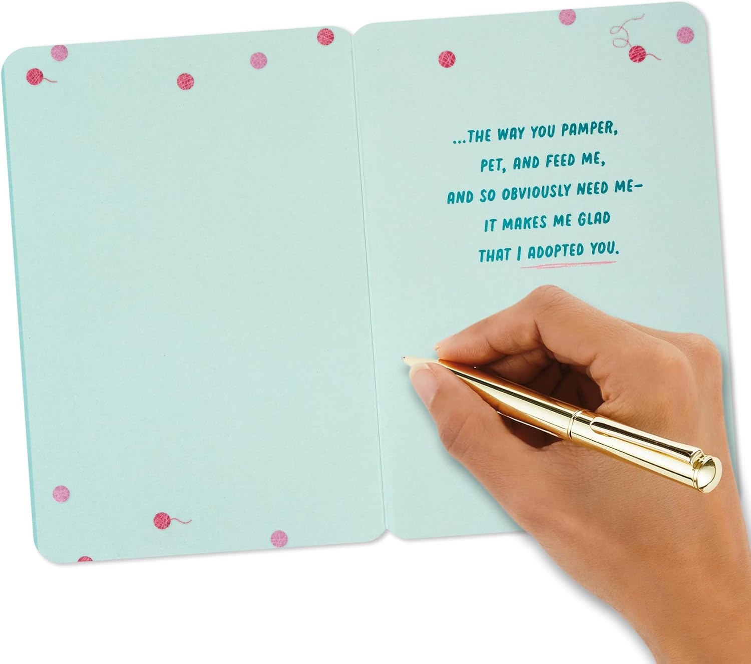 image:imageHallmark Cat Mom Card from Cat Glad I Adopted You for Mothers Day Birthday Kitten Adoption DayTeal