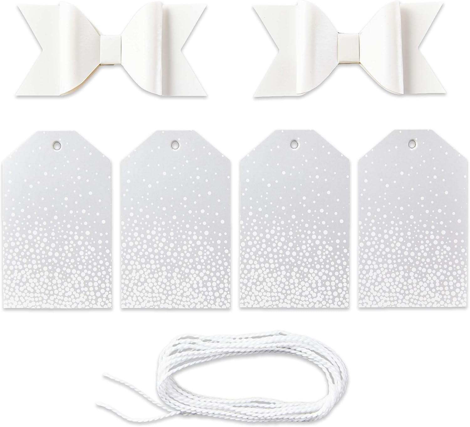 image:imageHallmark Gift Wrapping Accessories Gold Silver White 6 Shiny Bows 12 Gift Tags 9 Yards of Twine for Birthdays Christmas Hanukkah Valentines Day Weddings Baby Showers