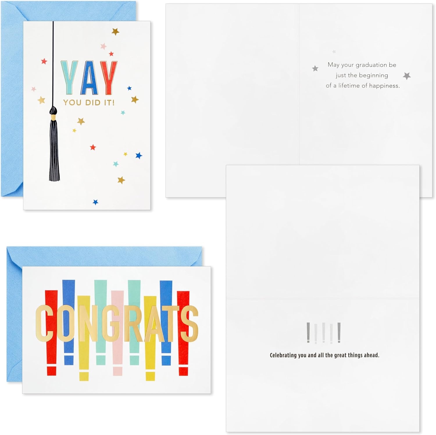 image:imageHallmark Graduation Cards Bulk Assortment Colorful Congrats 36 Cards and Envelopes 6 DesignsColorful Congrats
