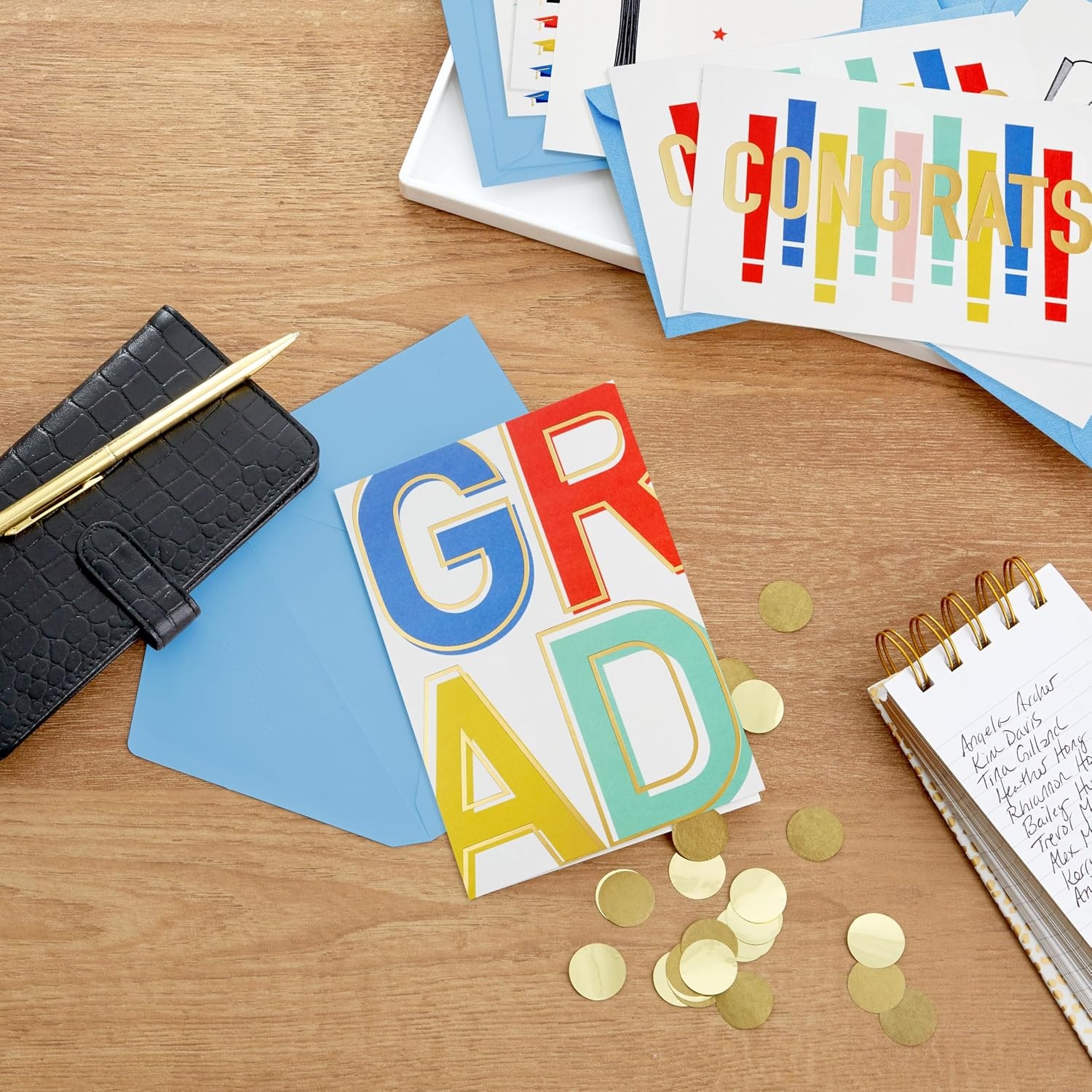image:imageHallmark Graduation Cards Bulk Assortment Colorful Congrats 36 Cards and Envelopes 6 DesignsColorful Congrats
