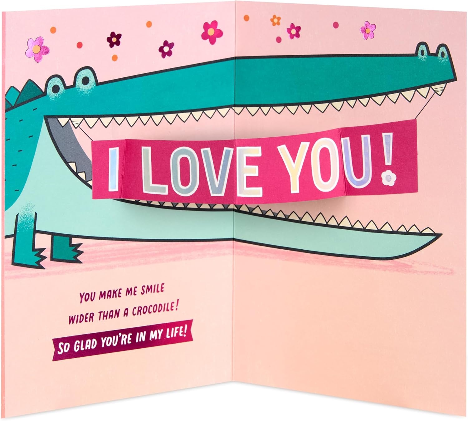 image:imageHallmark Love Card Heart in Envelope for Anniversary Romantic Birthday Sweetest DaySmile Wider than a Crocodile