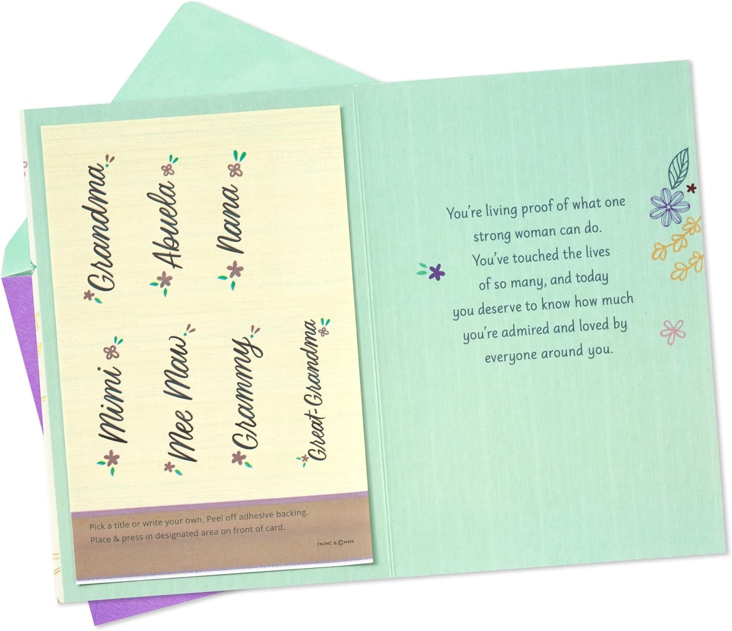 image:imageHallmark Mothers Day Card for Grandmother Nana Mimi Abuela Personalized StickersPersonalize with Grandmas Nickname