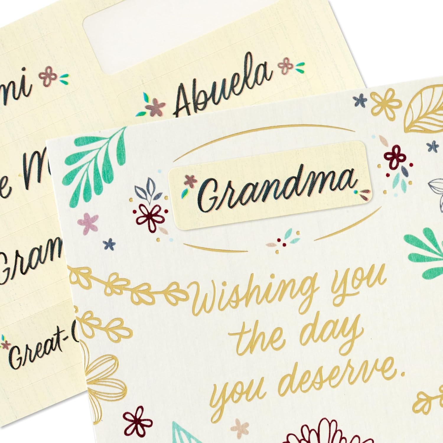 image:imageHallmark Mothers Day Card for Grandmother Nana Mimi Abuela Personalized StickersPersonalize with Grandmas Nickname