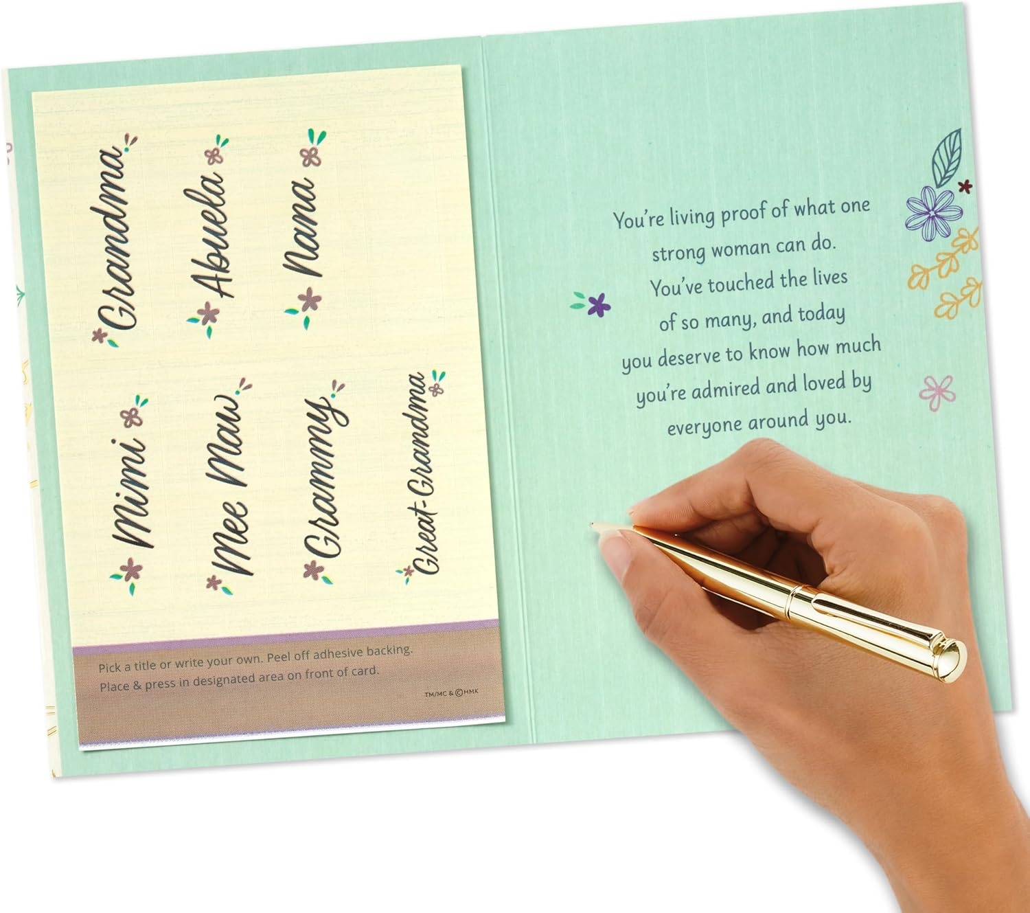 image:imageHallmark Mothers Day Card for Grandmother Nana Mimi Abuela Personalized StickersPersonalize with Grandmas Nickname