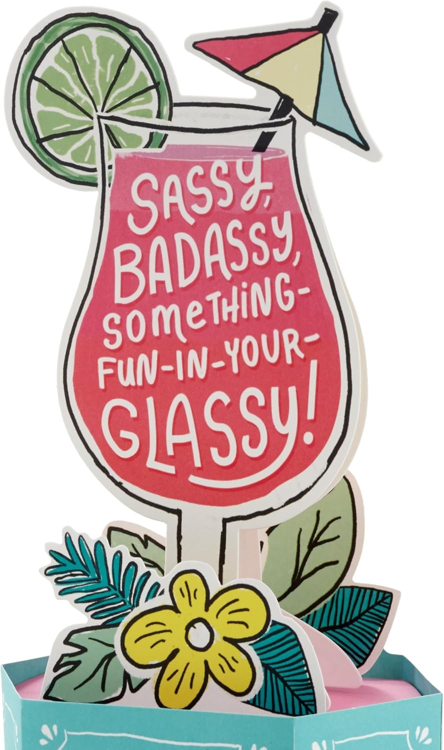 image:imageHallmark Paper Wonder Funny 3D Pop Up Card Sassy Drink for Birthday Bachelorette Party Graduation Congratulations Promotion