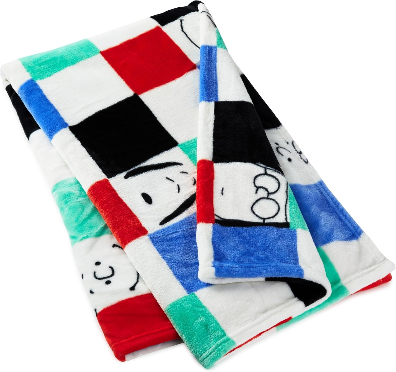 image:imageHallmark Peanuts Gang Checkered Throw Blanket 50 x 60 Snoopy Charlie Brown Linus Lucy Peppermint Patty Pigpen Sally Schroeder