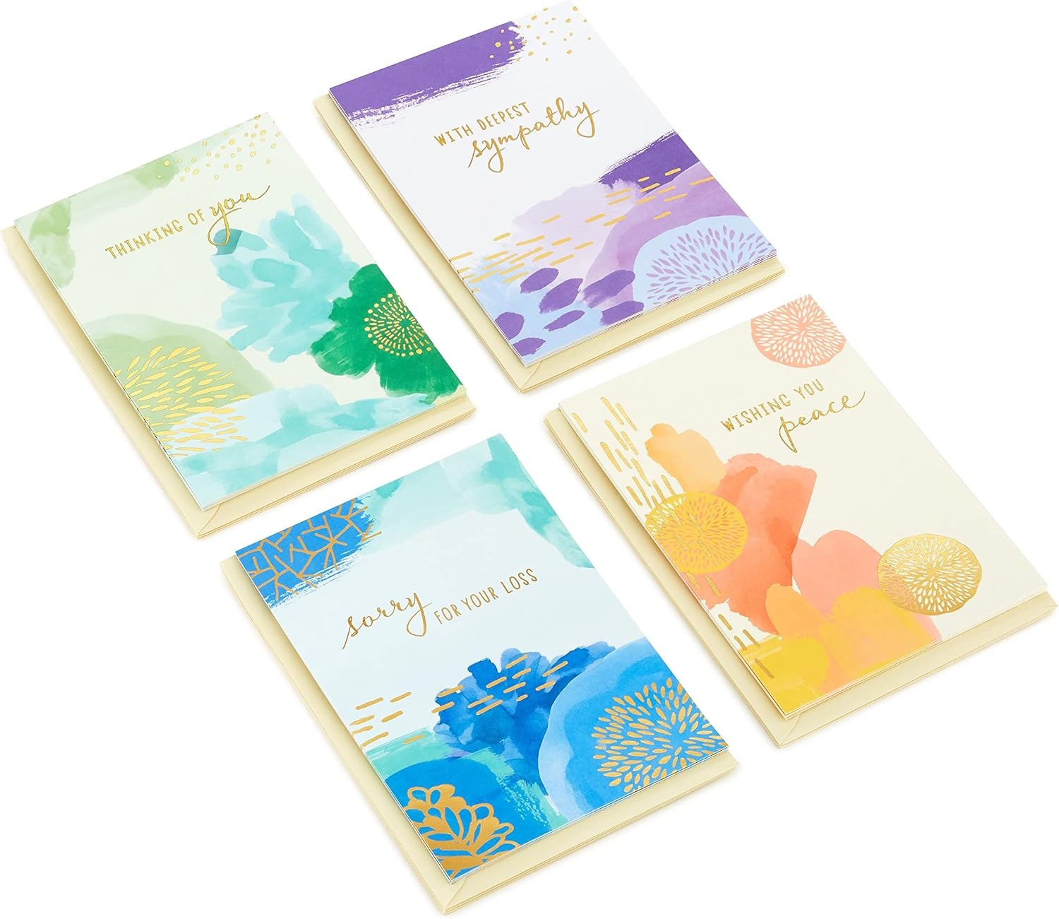 image:imageHallmark Sympathy Cards Assortment Abstract Watercolor 16 Assorted Thinking of You Cards with Envelopes