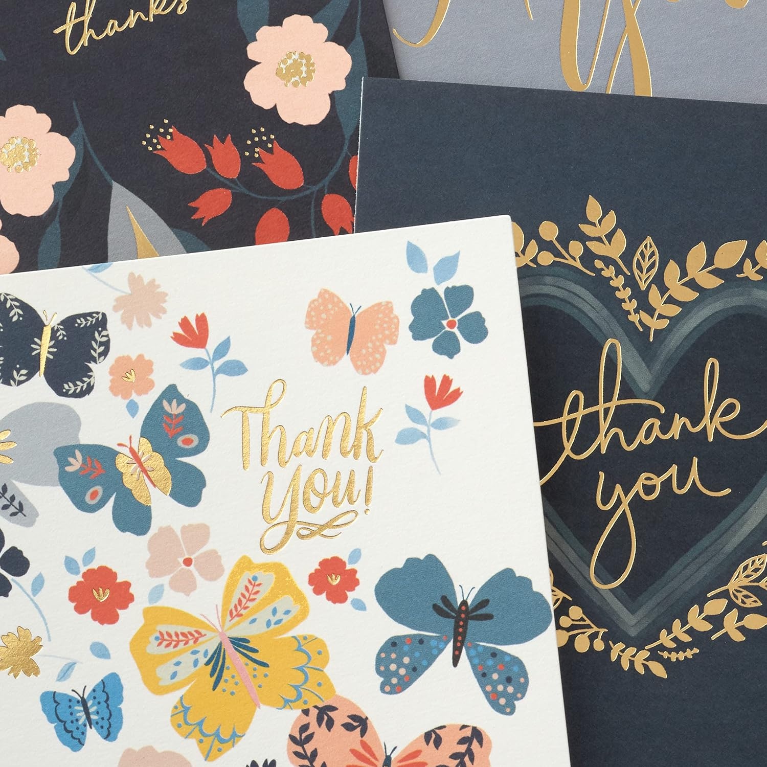 image:imageHallmark Thank You Cards Assortment Foil Hearts and Flowers 48 Thank You Notes and EnvelopesGreeting Card