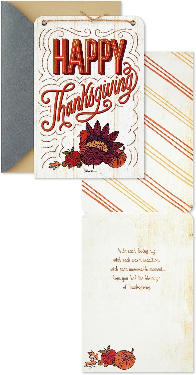 image:imageHallmark Wood Grain Thanksgiving Card Assortment 3 Cards with Envelopes Live Laugh Love Give Thanks CornucopiaRustic Thanksgiving 3 Cards
