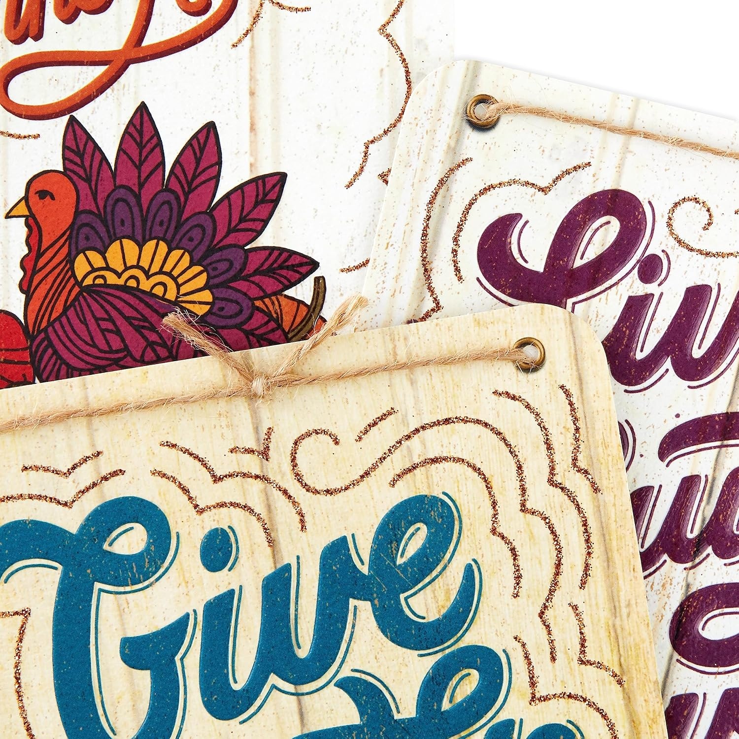 image:imageHallmark Wood Grain Thanksgiving Card Assortment 3 Cards with Envelopes Live Laugh Love Give Thanks CornucopiaRustic Thanksgiving 3 Cards
