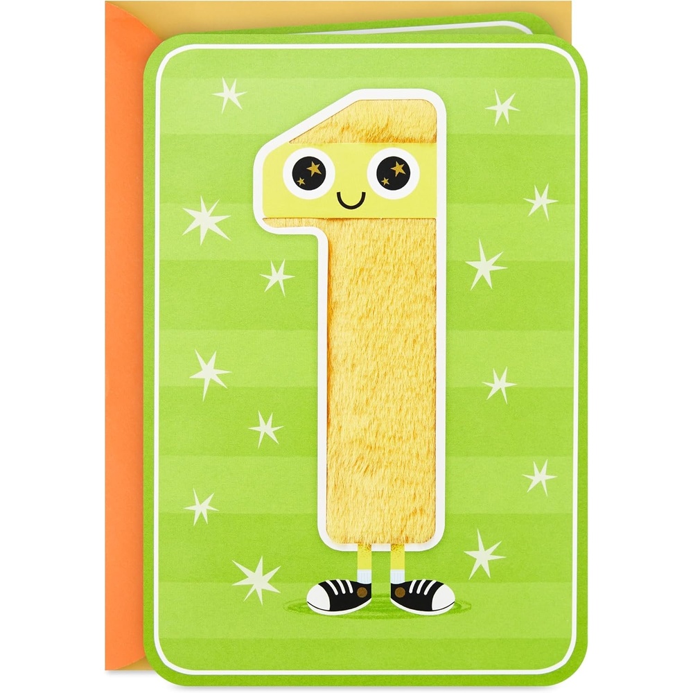 image:imageHallmark 4th Birthday Card for Kids Fuzzy Number1 Year Old