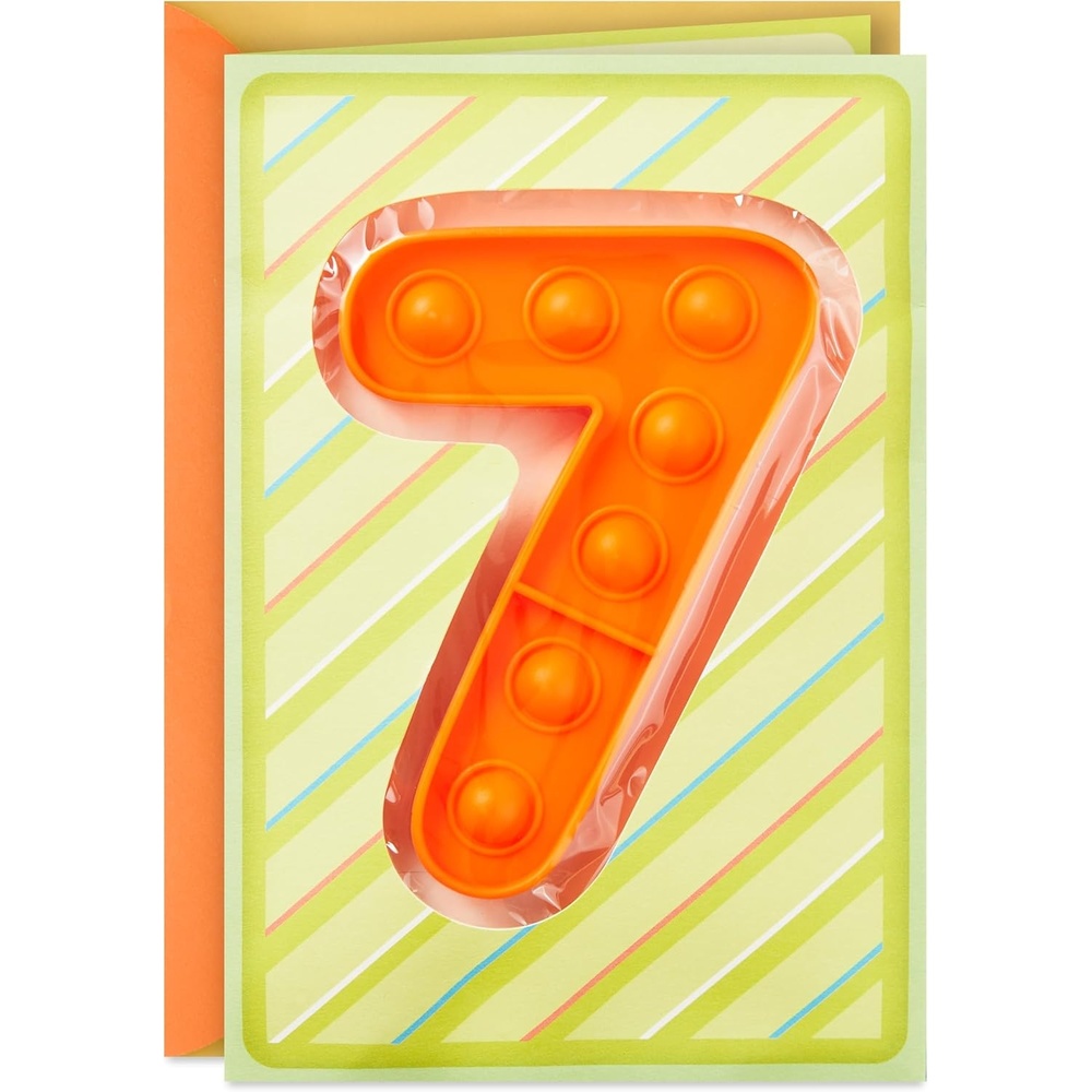 image:imageHallmark 7th Birthday Card for Kids with Detachable Pop It Toy