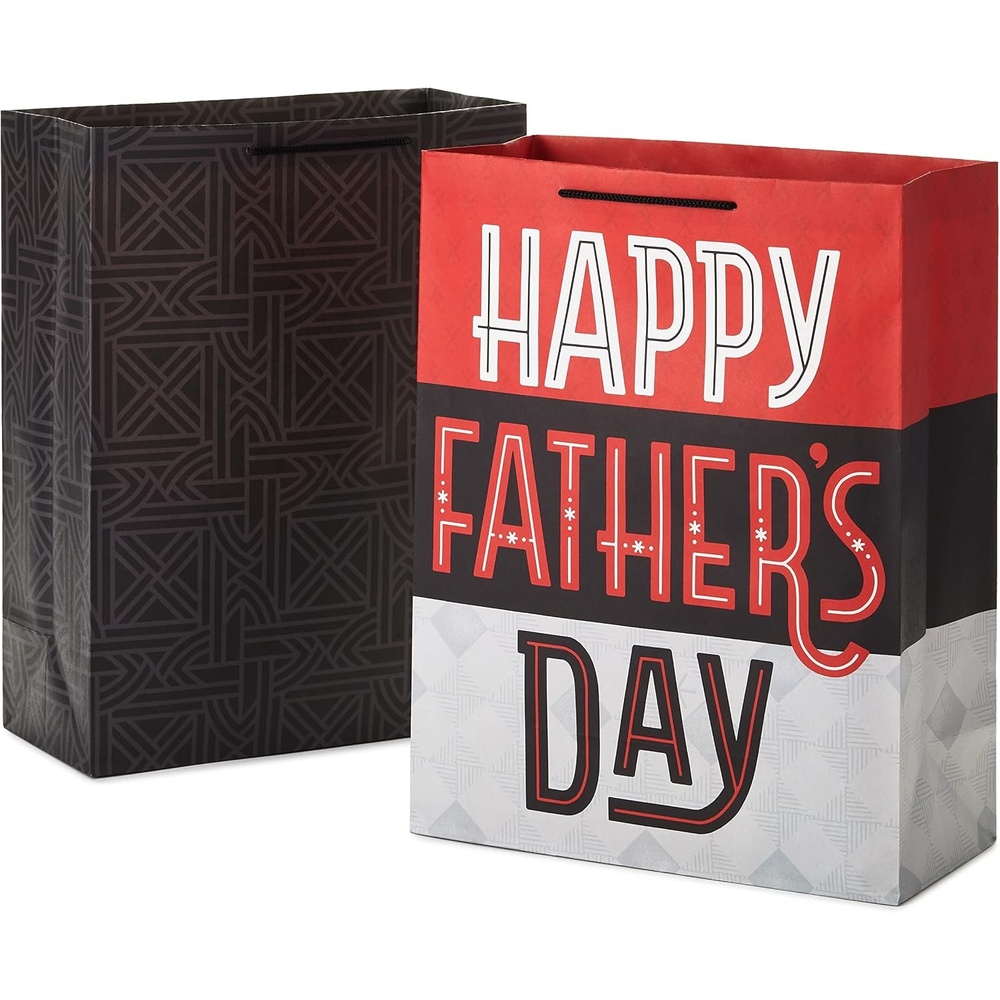 image:imageHallmark 9 Medium Gift Bags for Him 4 Bags Best Dad Ever Cheers to You Wood Grain for Fathers Day Birthdays Graduations1 count Pack of 2