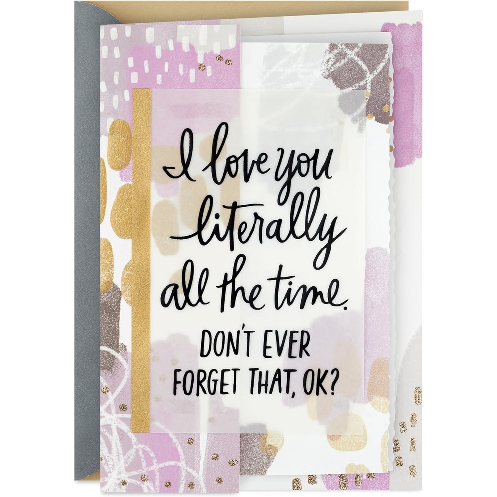 image:imageHallmark Anniversary Card for Husband Wife Boyfriend Girlfriend My Heart is YoursLove You All the Time