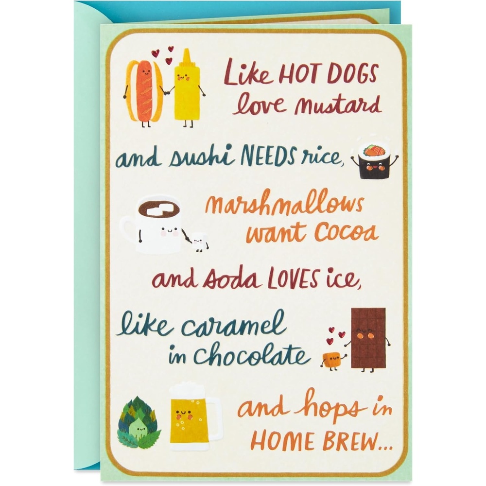 image:imageHallmark Anniversary Card for Husband Wife Boyfriend Girlfriend Toast to YouCream