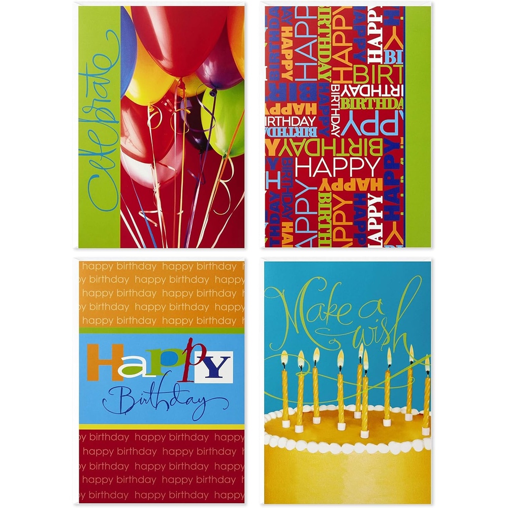 image:imageHallmark Assorted Birthday Cards Birthday Icons 12 Cards and EnvelopesBright Icons