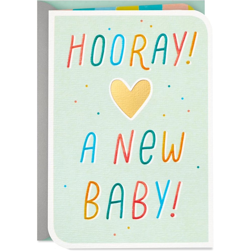 image:imageHallmark Baby Shower Card for New Parents Animals in the Woods Welcome New Baby Congratulations Gender RevealHooray